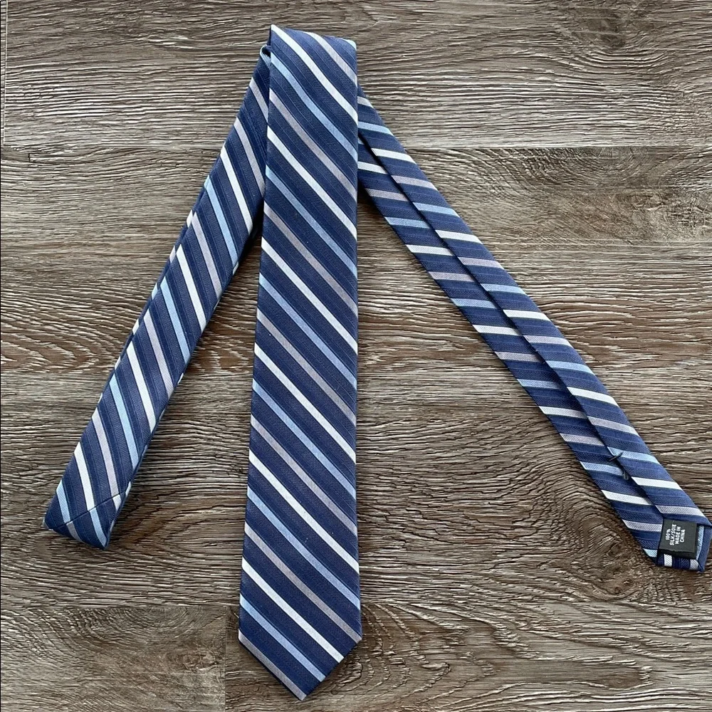 Calvin Klein Big Boy Tie Classic Navy Blue Striped